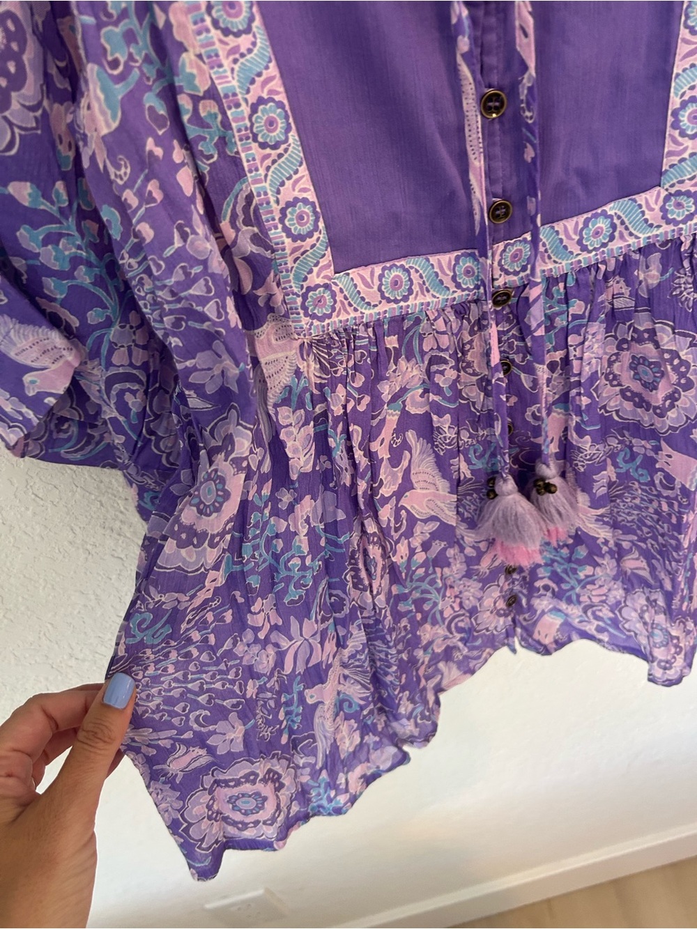 SPELL Sannah Lavender Blouse S - Picture 11 of 11